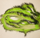  two tonned rabbit strips black/ fl chartreuse  Hareline